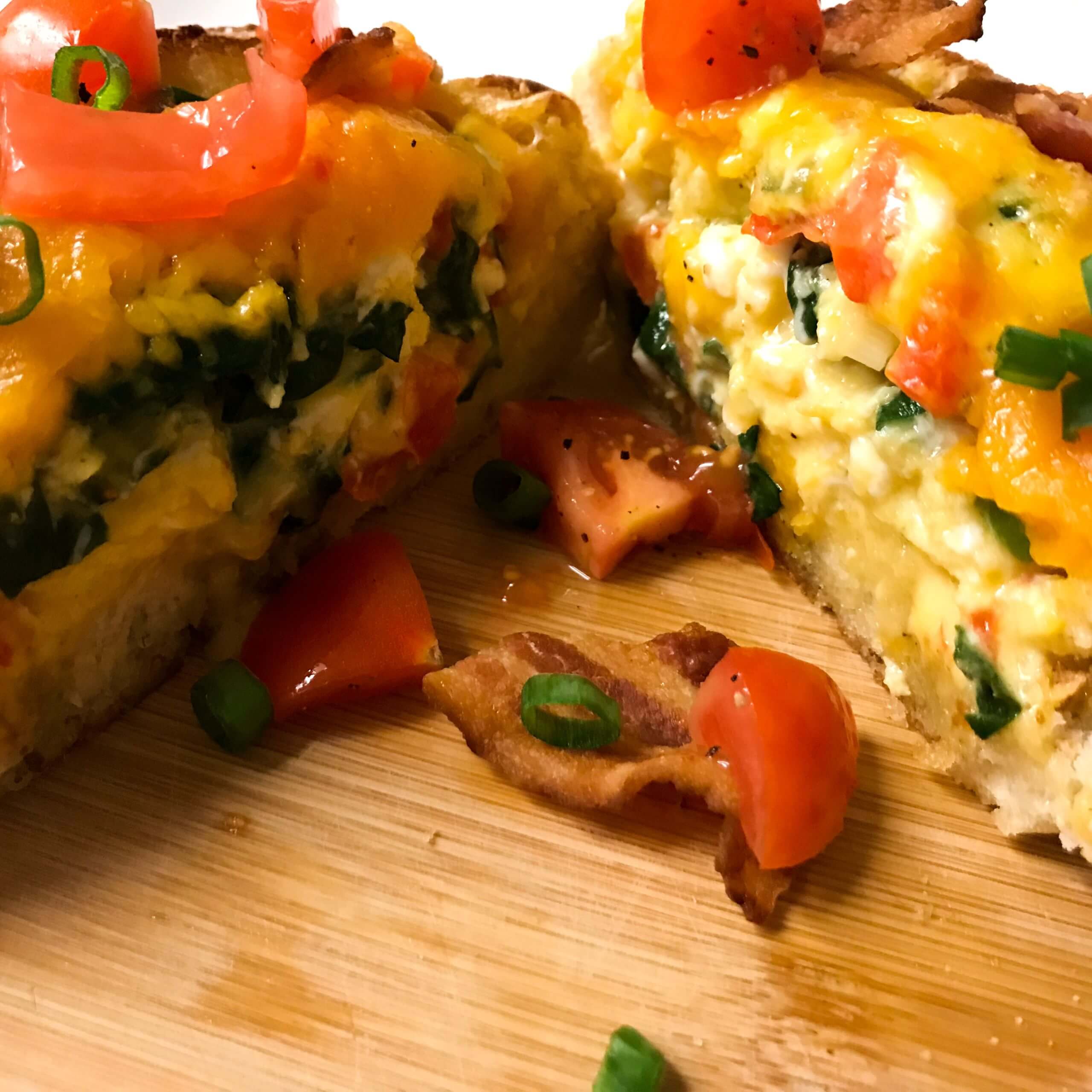 Scrambled Egg Bread Bowls For Two | My Curated Tastes