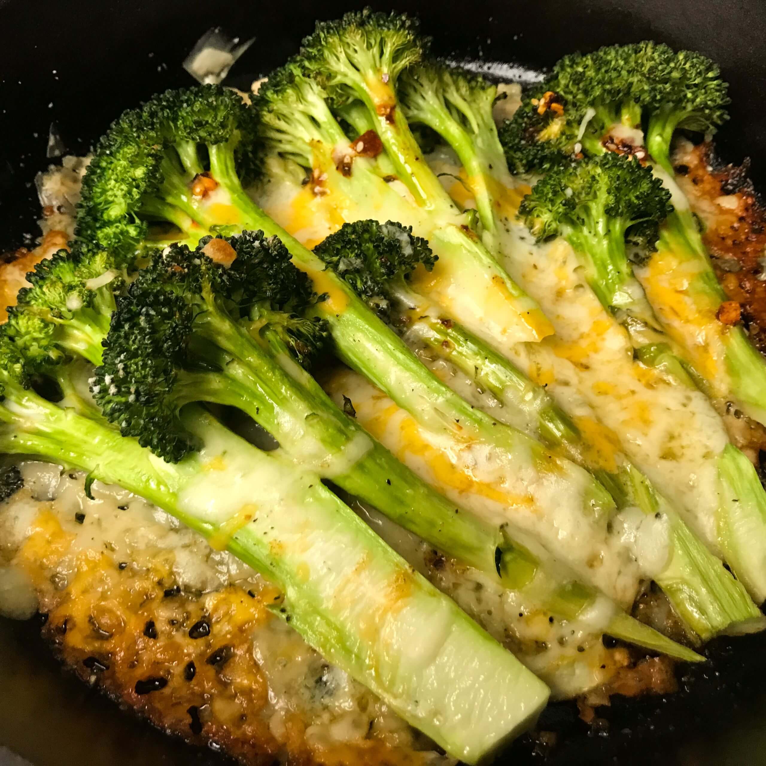 Crispy Cheesy Roasted Broccoli | My Curated Tastes