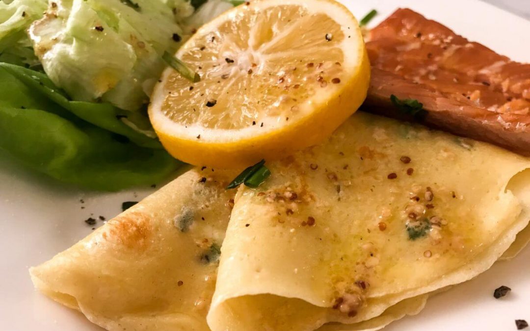 Smoked Irish Salmon with Chive Pancakes