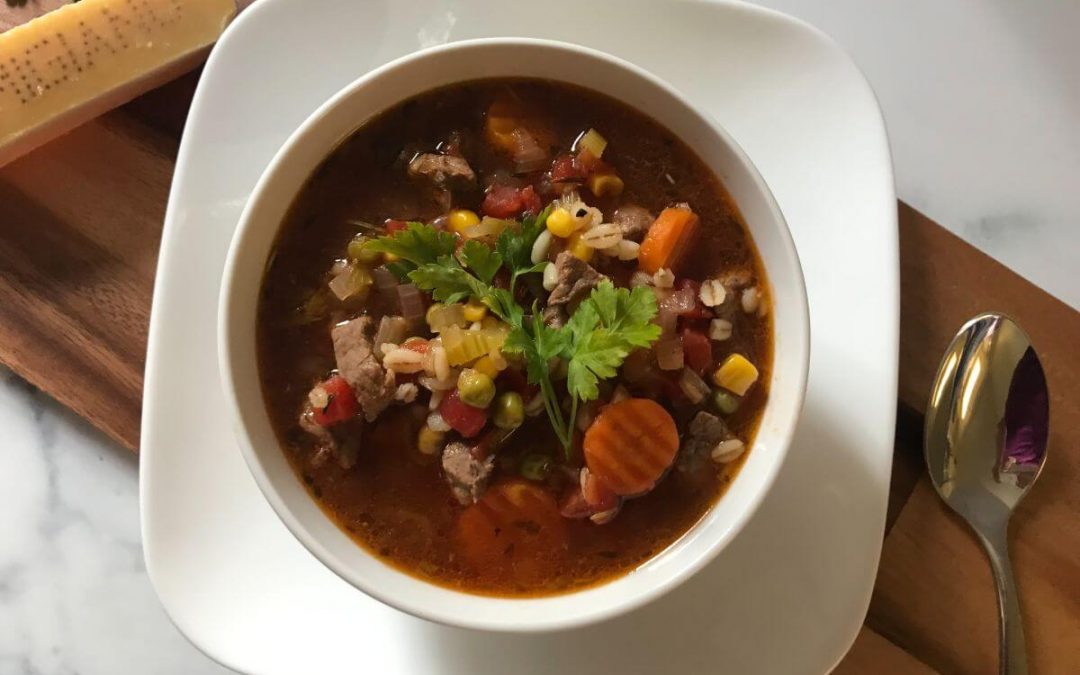 Beef, Vegetable and Barley Soup | My Curated Tastes