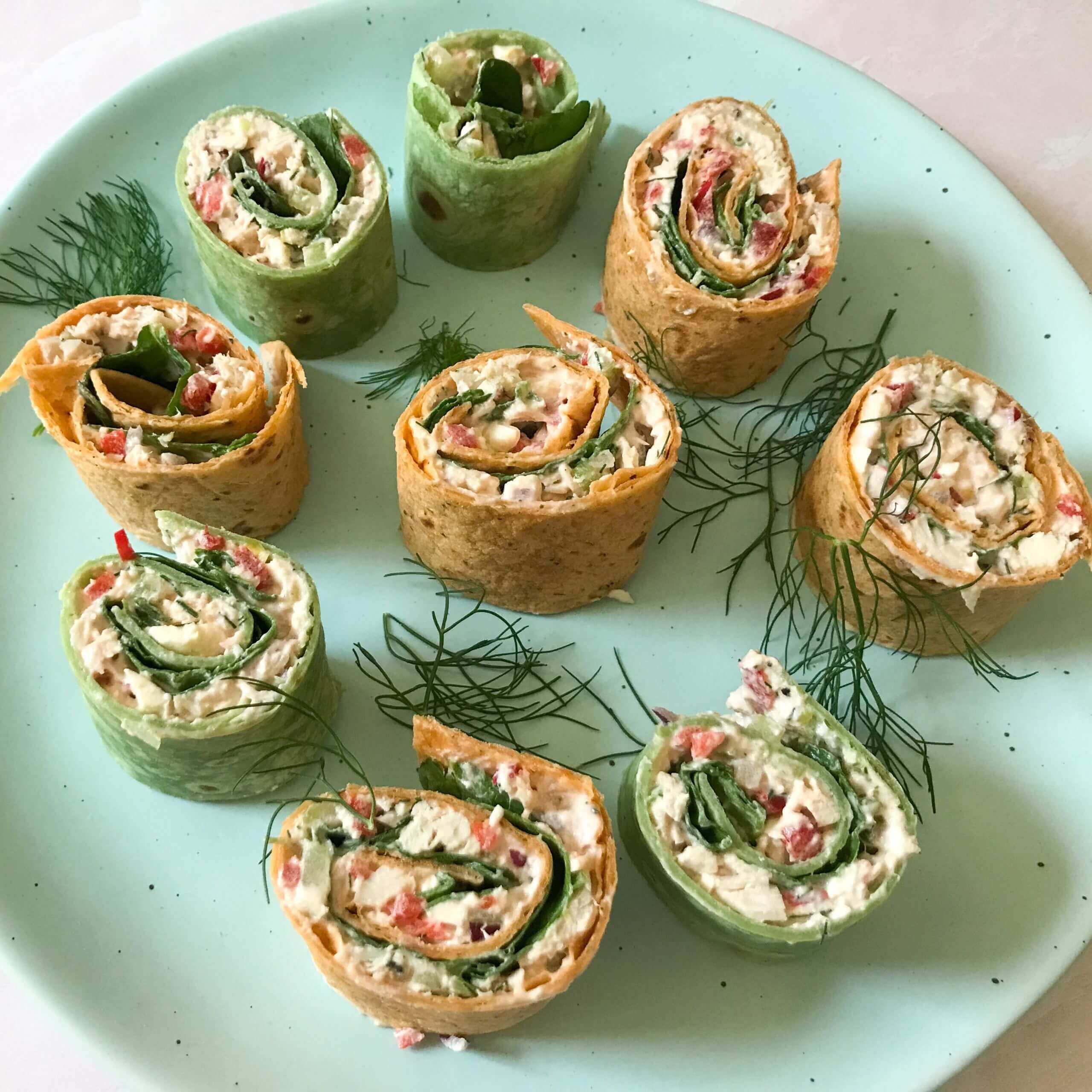 Chicken and Veggie Pinwheels | My Curated Tastes