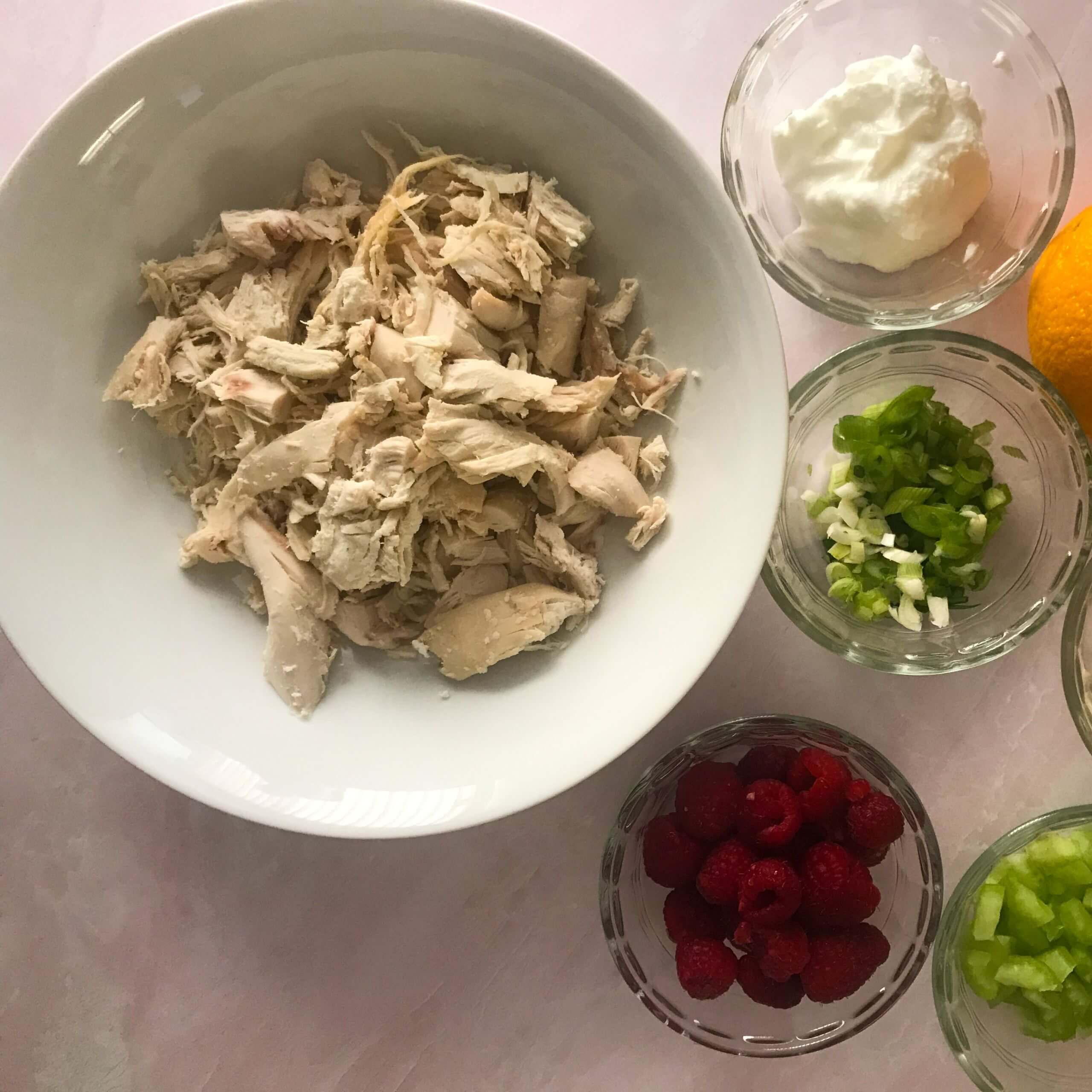 Chicken, Raspberry & Orange Salad | My Curated Tastes | My Curated Tastes