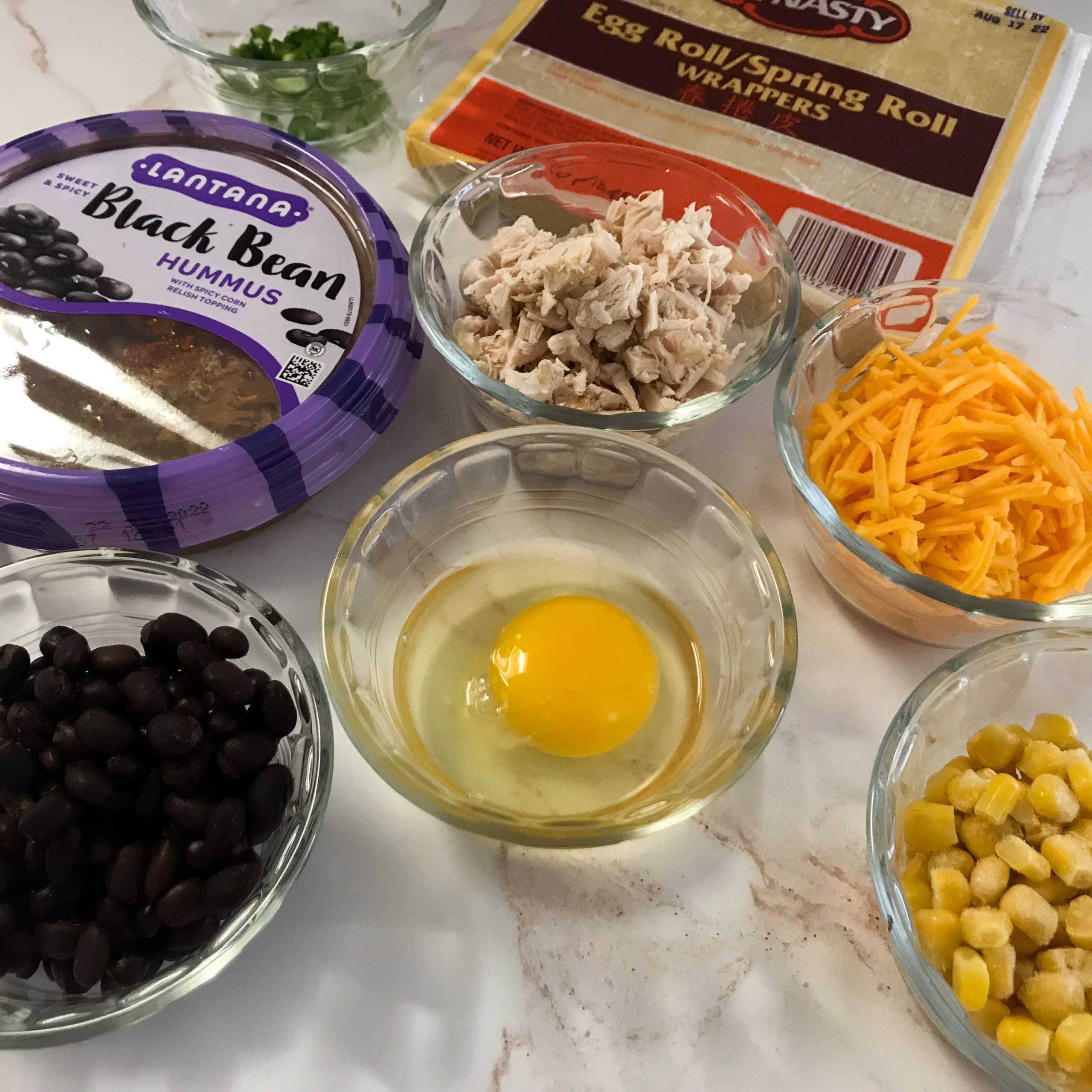 ingredients for Southwest Egg Rolls |my curated tastes