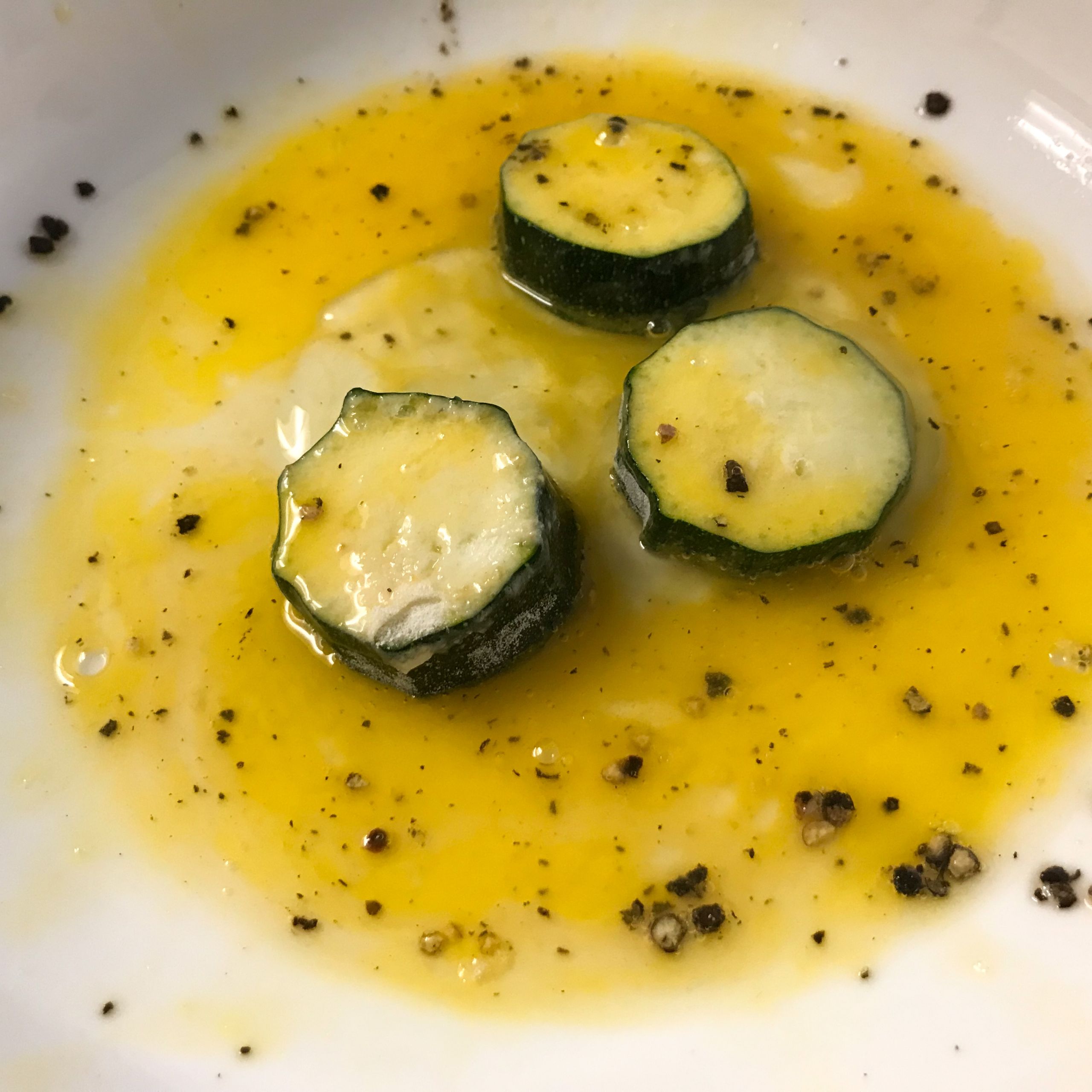 zucchini in bowl of egg | my curated tastes