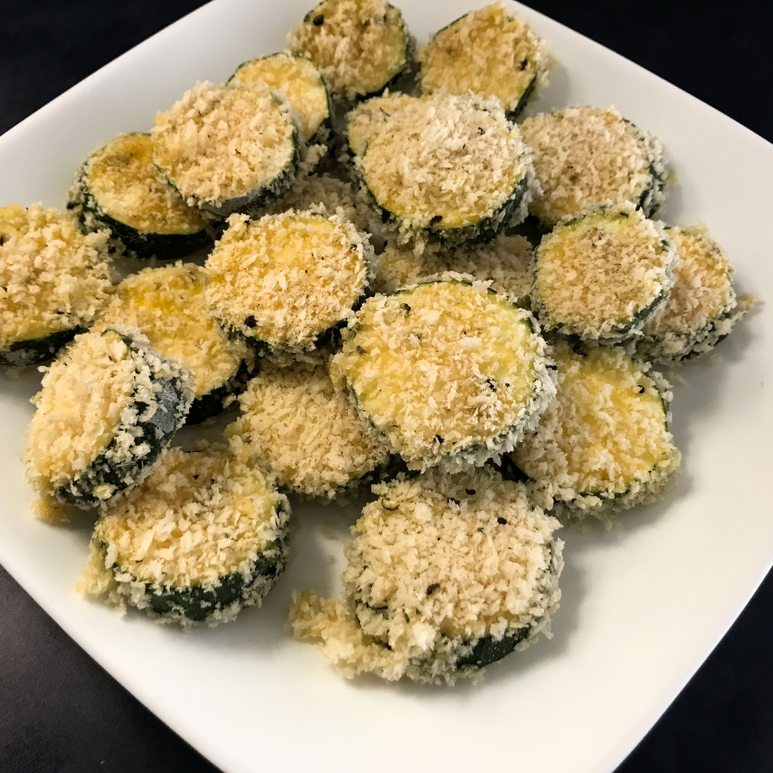 plate of breaded zucchini | my curated tastes