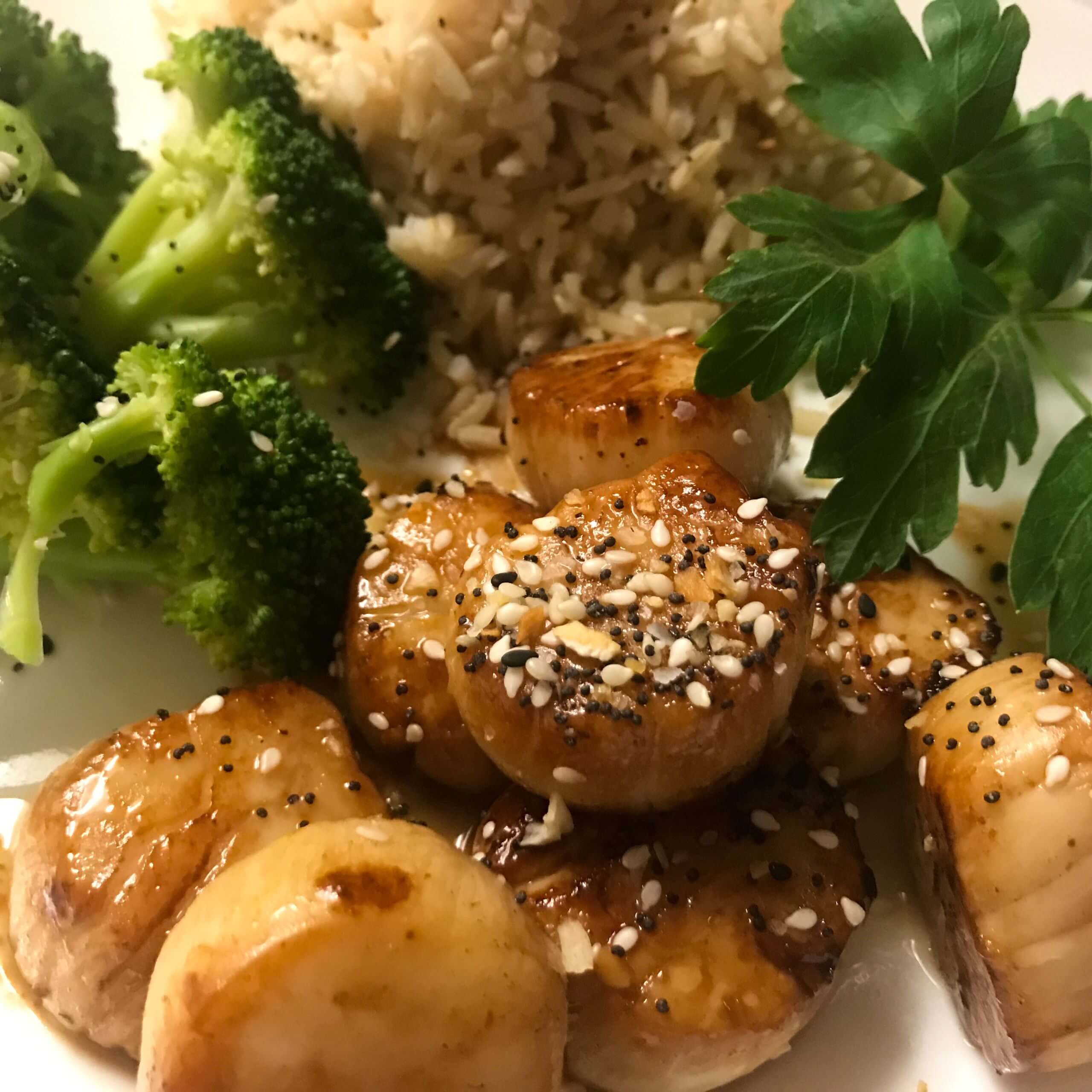 Japanese Spicy Soy Scallops | My Curated Tastes