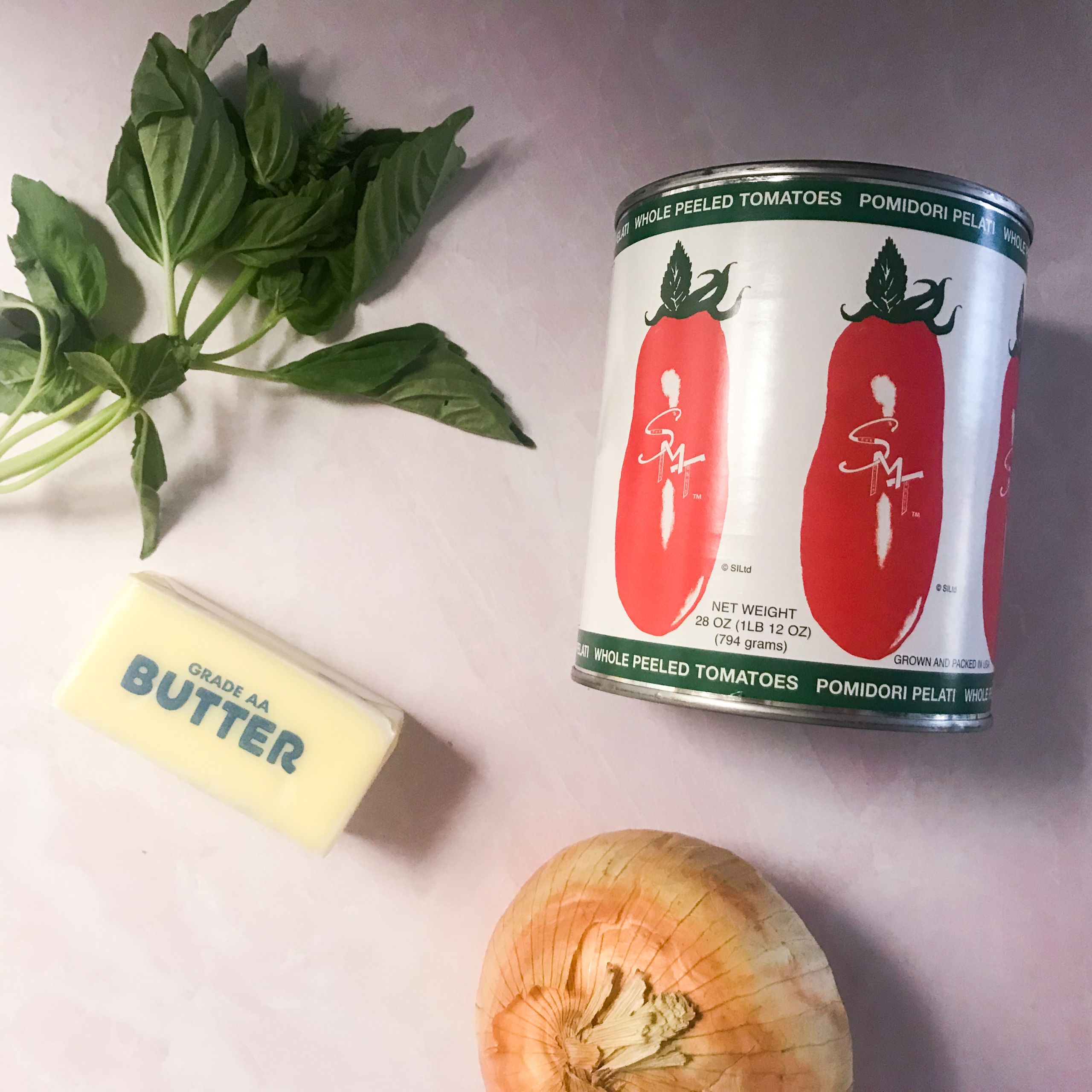ingredients for tomato butter sauce
