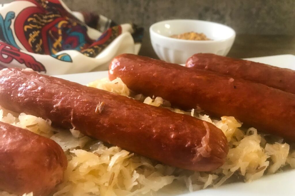 Knockwurst and Sauerkraut