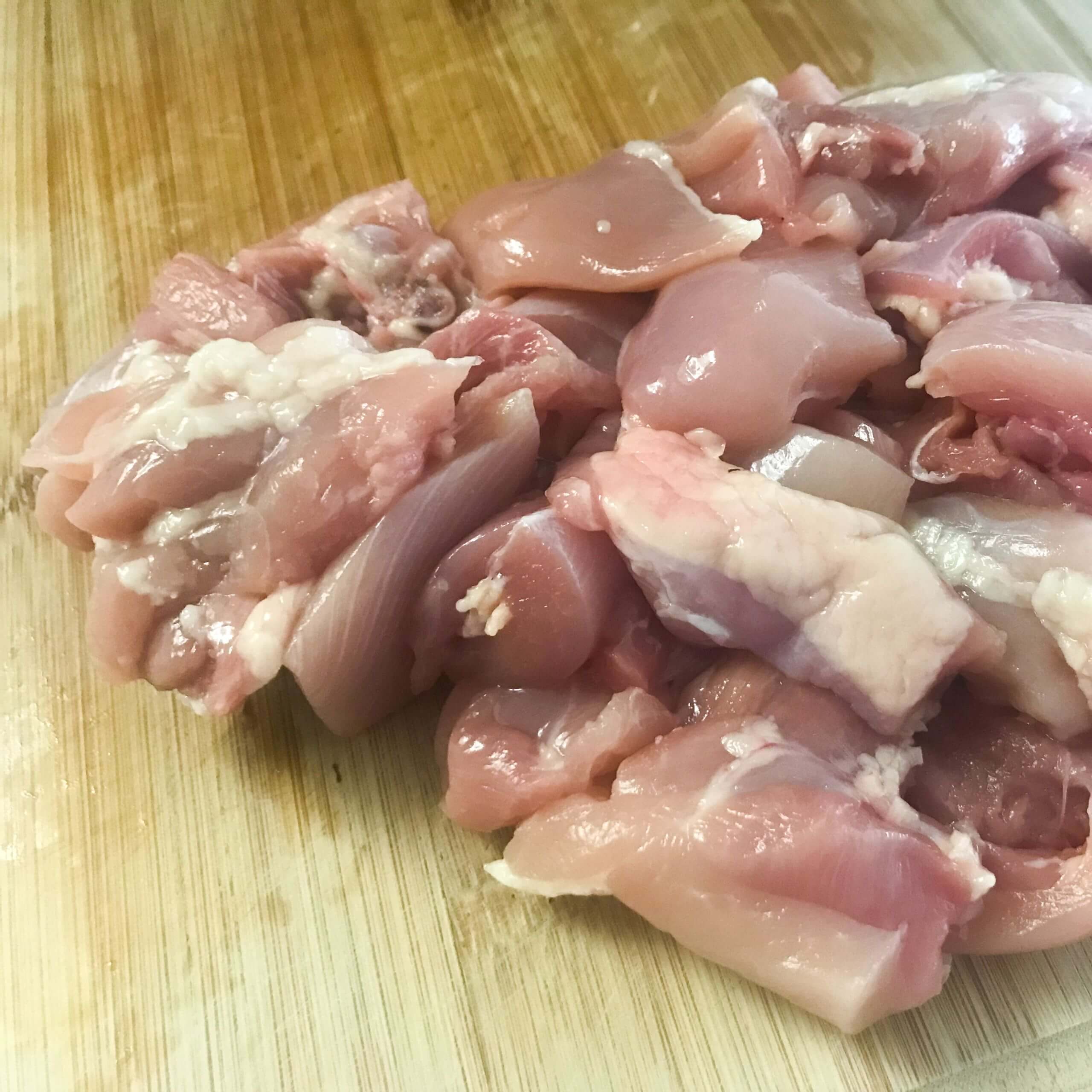 chicken thighs cut into cubes