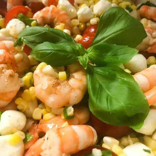 Shrimp, Summer Corn and Tomato Salad