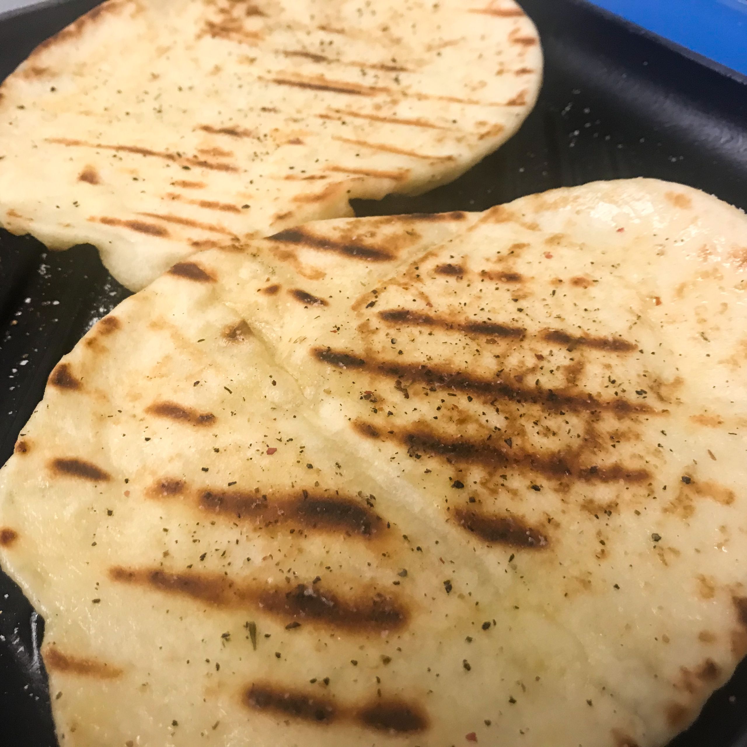 grilled naan bread