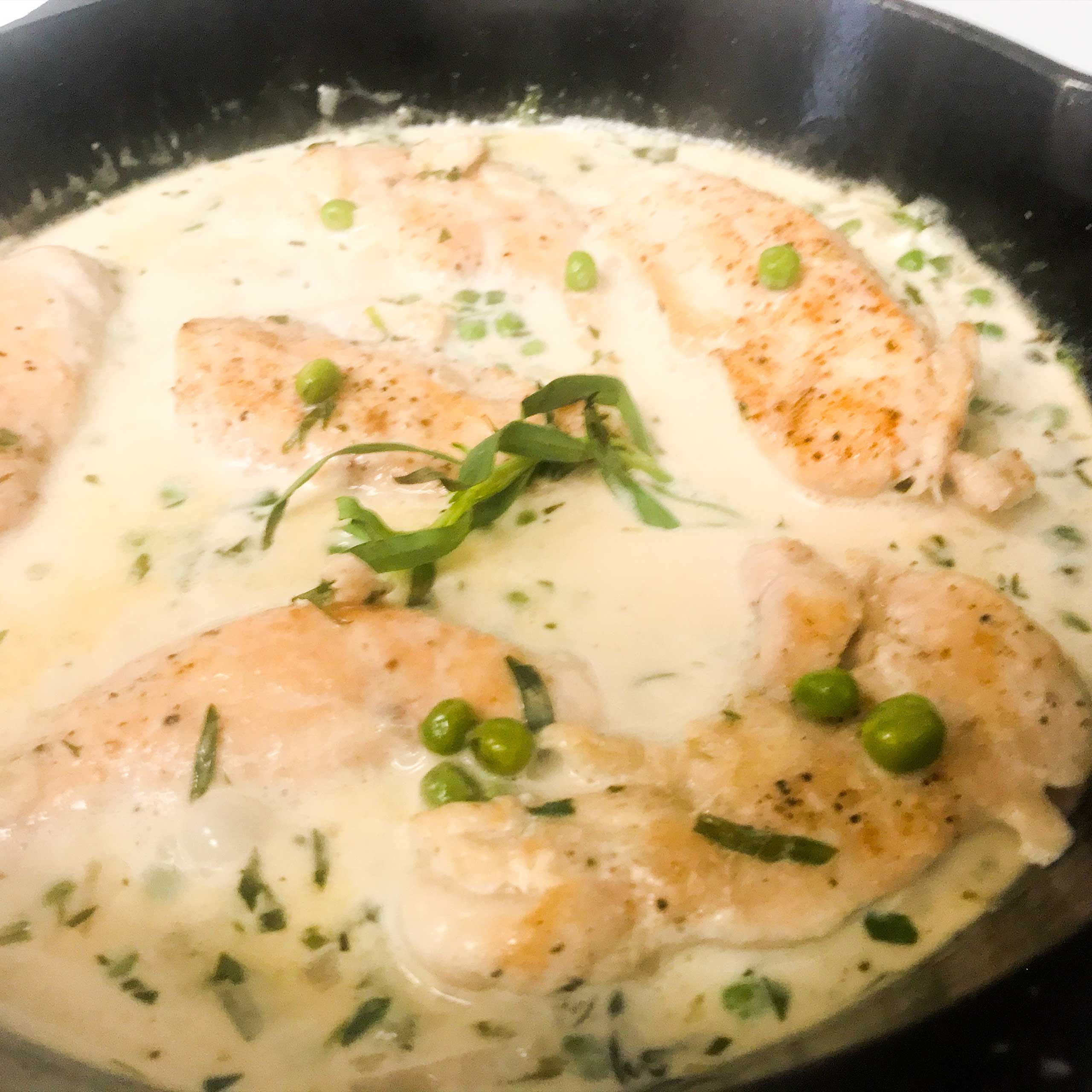 Chicken-Tenders-and-Peas-with-Tarragon-Cream-Sauce-5