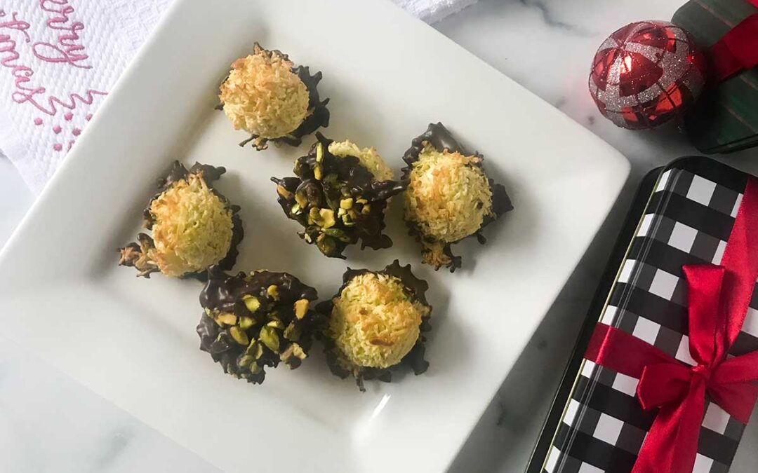 Chocolate-Dipped-Pistachio-Macaroons