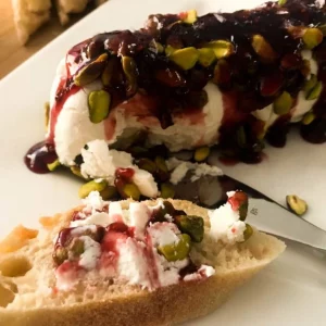 Goat-cheese-pistachios-and-hot-raspberry-preserves-1-Webp