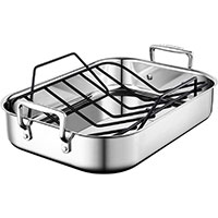 Steel roasting pan