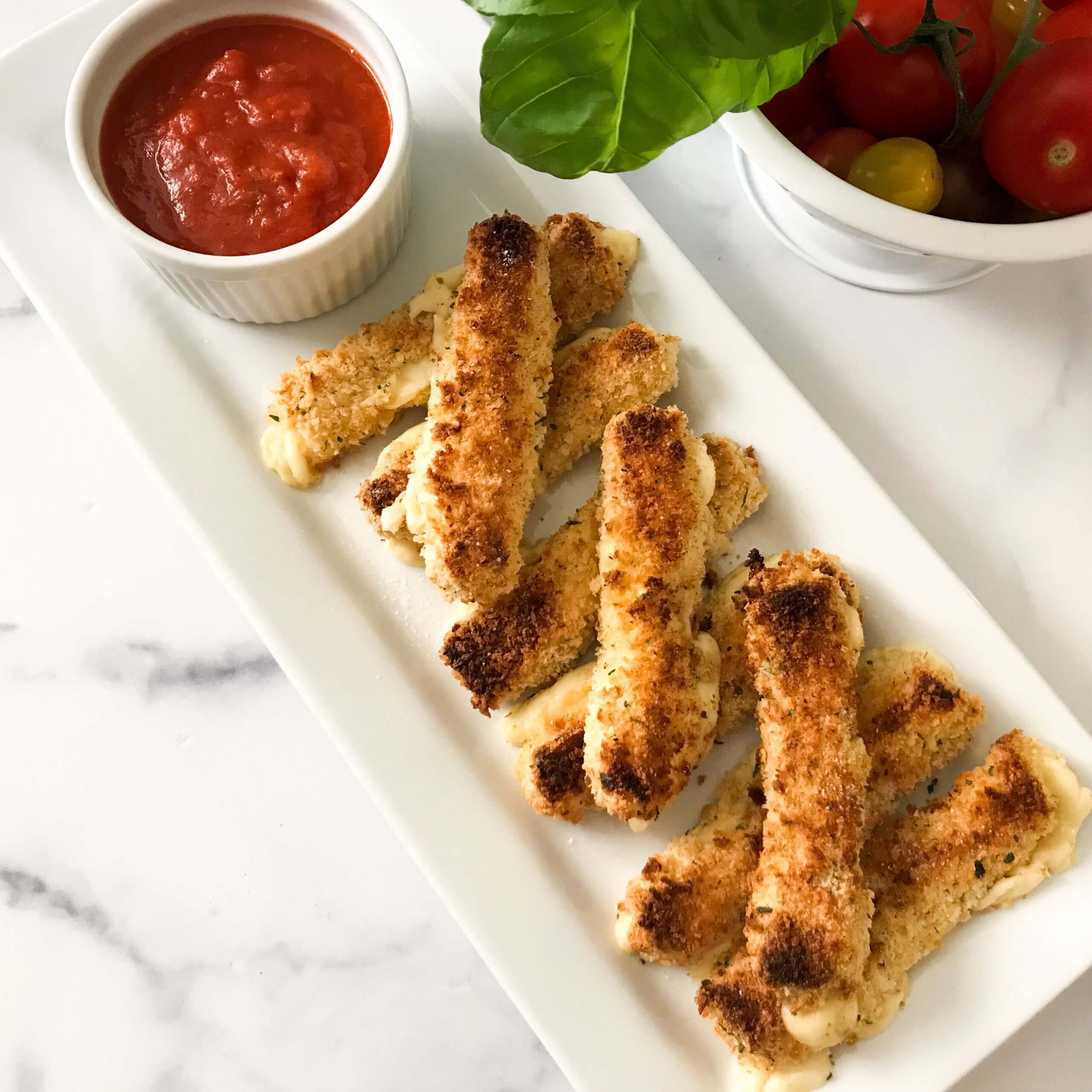 Easy Baked Mozarella Sticks | My Curated Tastes