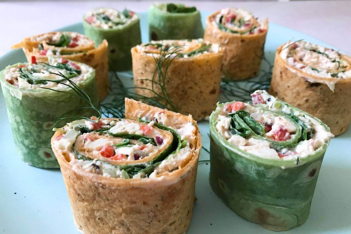 Chicken And Veggie Pinwheels | My Curated Tastes