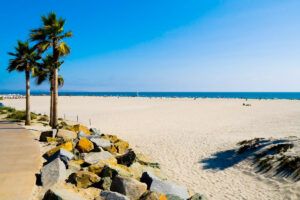 Beach along the patio