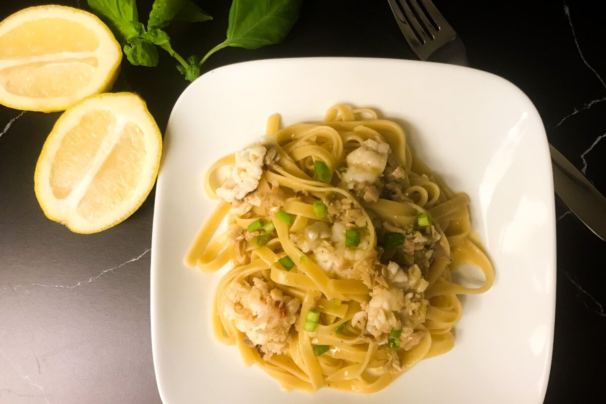 Lobster & Clam Linguine With Lemon Butter Sauce | My Curated Tastes
