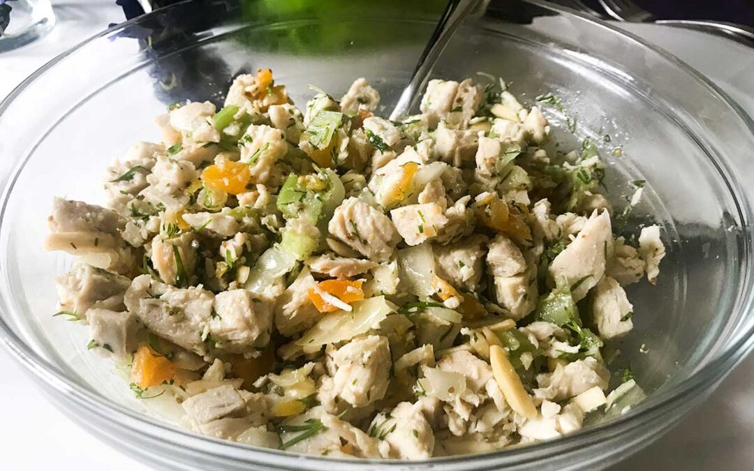 Apricot Chicken Salad with Dill