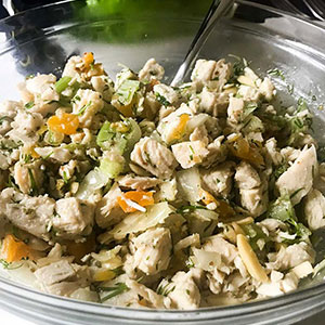 Apricot Chicken Salad with Dill