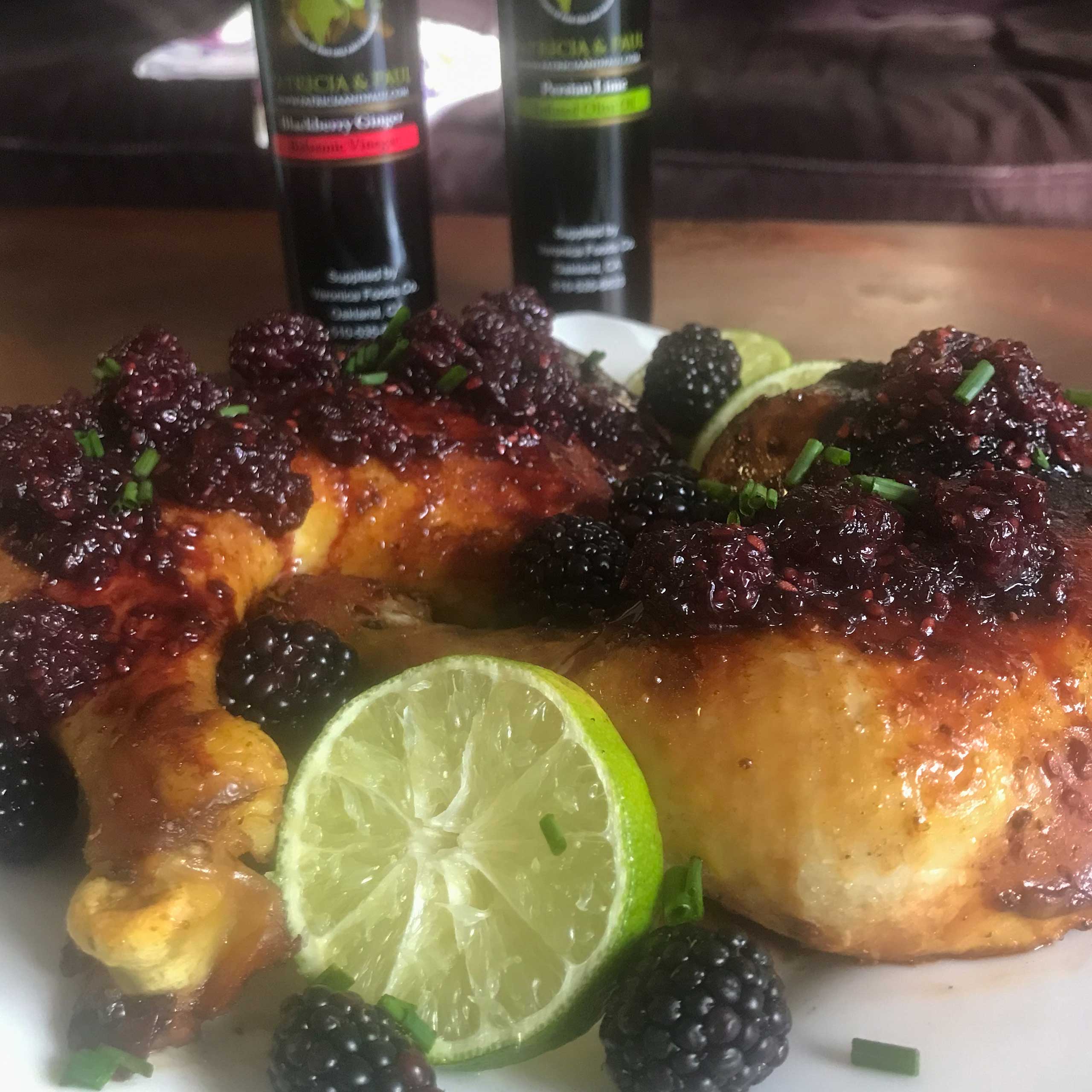 Blackberry-Glazed-Chicken-Legs-with-Ginger-and-Lime-6