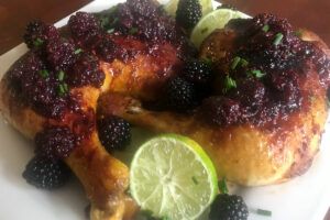 Blackberry-Glazed-Chicken-Legs-with-Ginger-and-Lime-Featured-Image