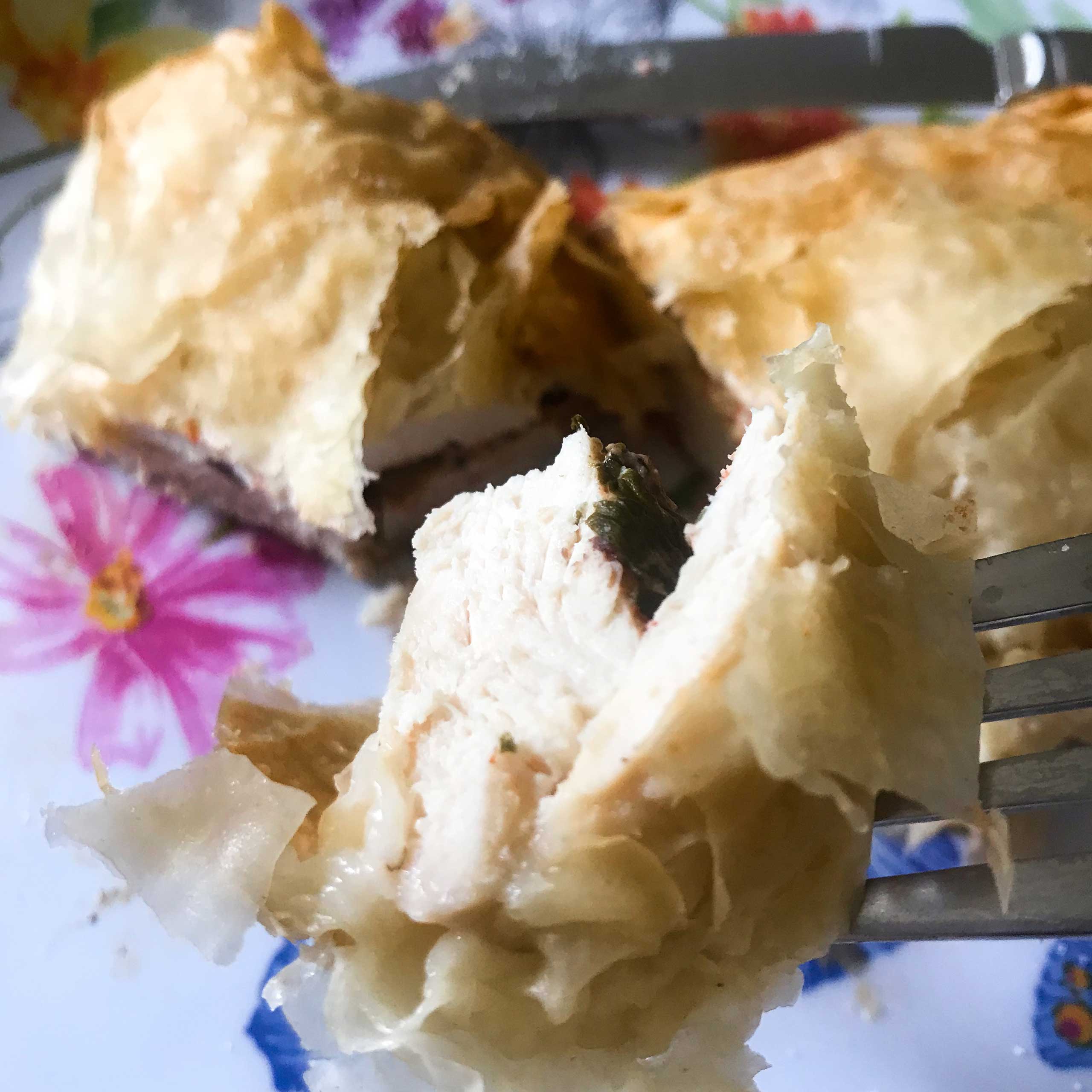 Greek Stuffed Chicken Breast in Phyllo | My Curated Tastes