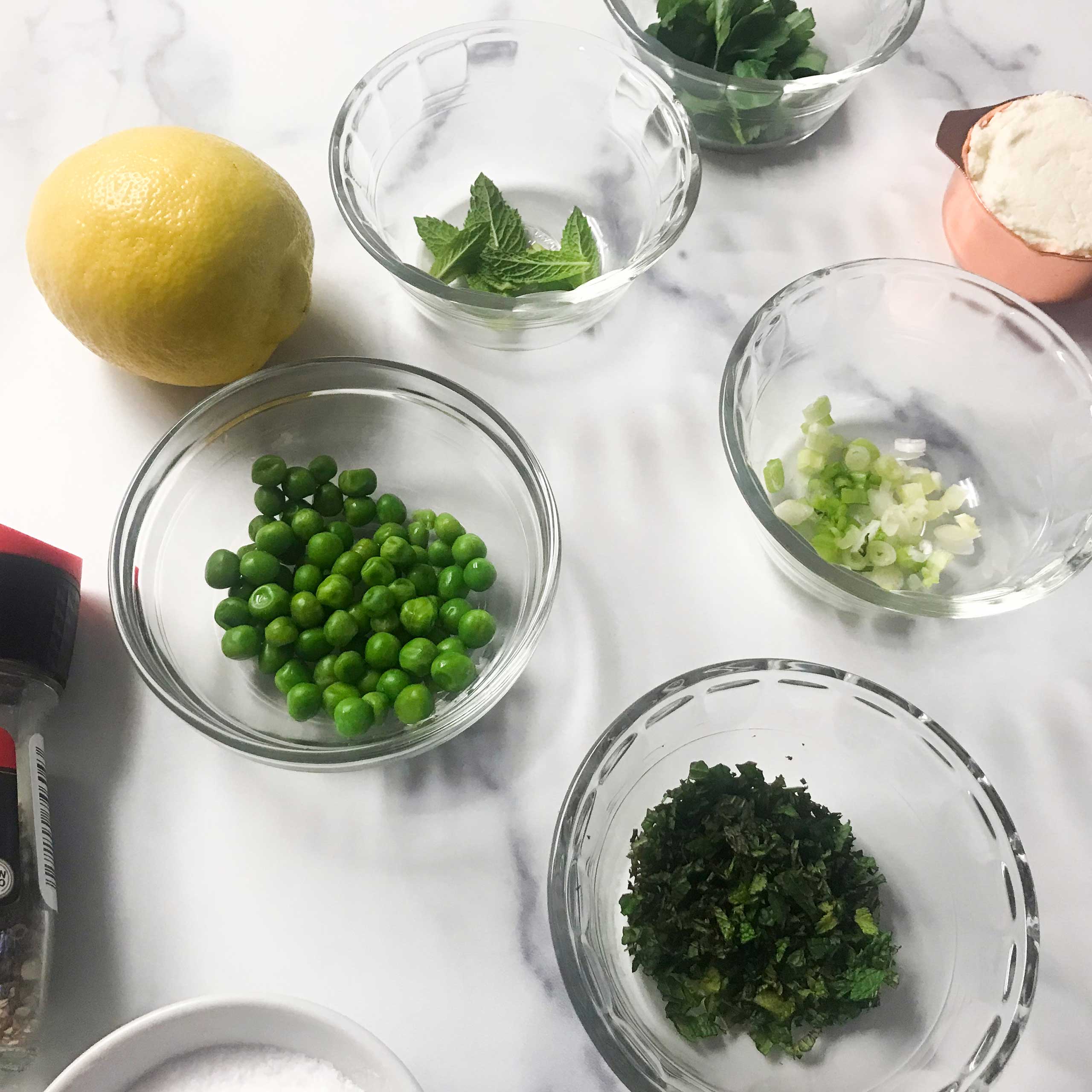 Pea, Lemon and Mint Ricotta Tarts | My Curated Tastes