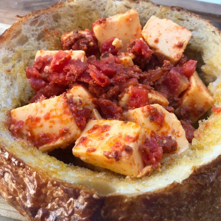 Chorizo Queso Stuffed Bread | My Curated Tastes