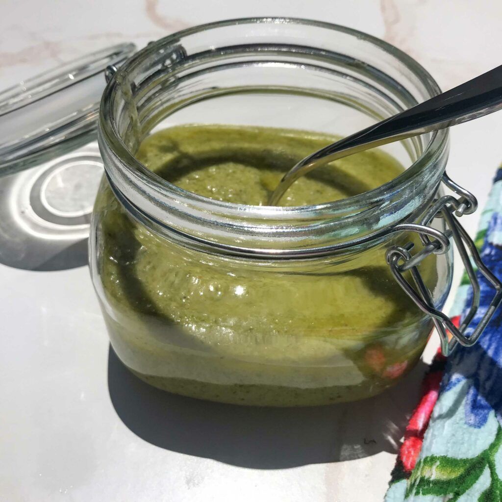 Garlicky Pea Shoot Pesto | My Curated Tastes