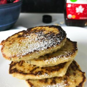 Light Healthy Oatmeal Pancakes | My Curated Tastes