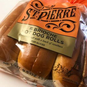 brioche hot dog rolls.