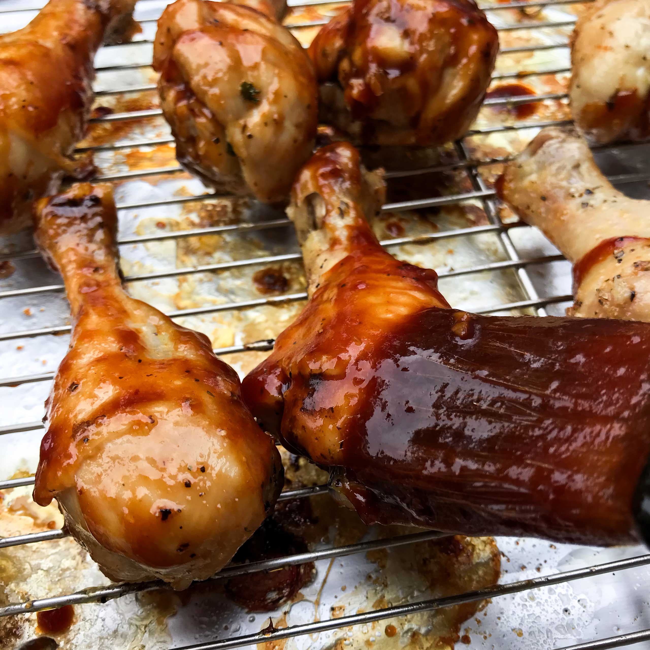 Chicken Drumsticks with Citrus BBQ Sauce | My Curated Tastes