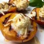 Grilled Peaches with Mascarpone & Balsamic Drizzle | My Curated Tastes