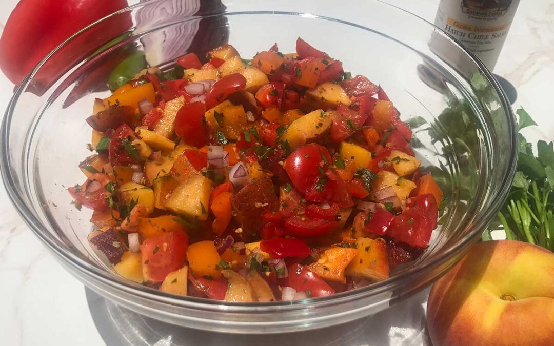 Hatch Chili Salsa with Peaches