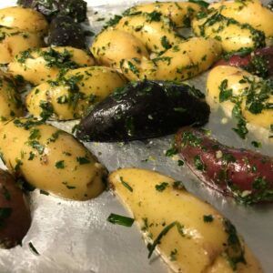 Pesto Fingerling Potatoes | My Curated Tastes