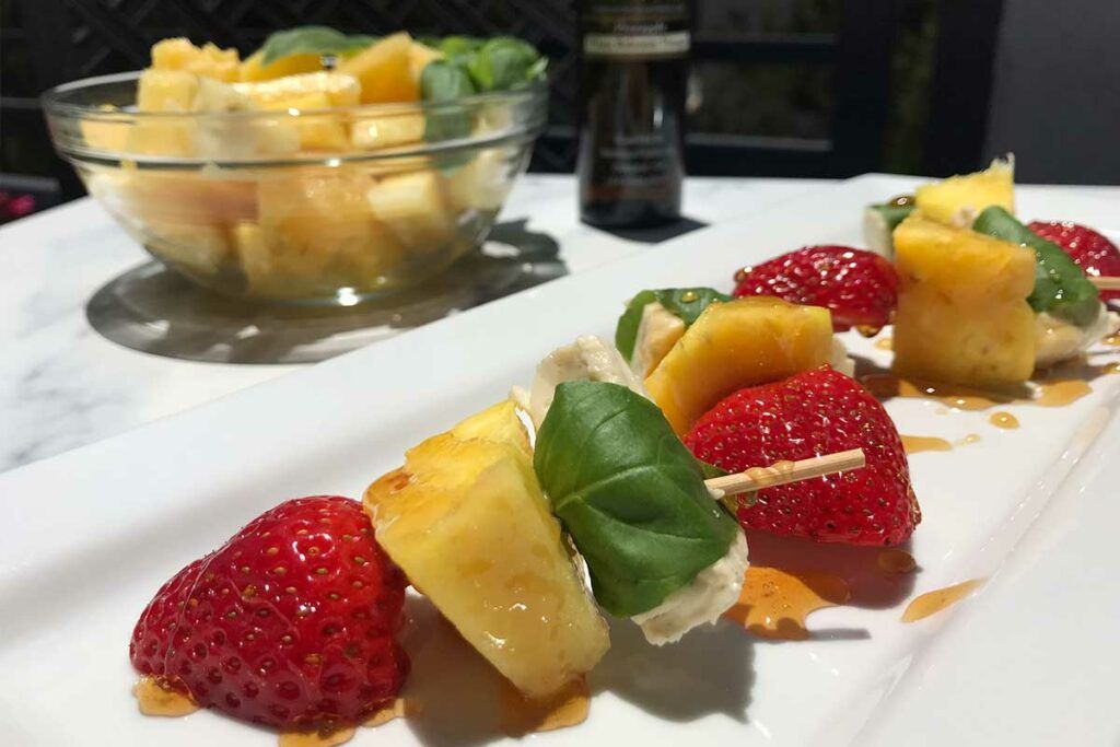 Pineapple, Strawberry & Basil Bites | My Curated Tastes
