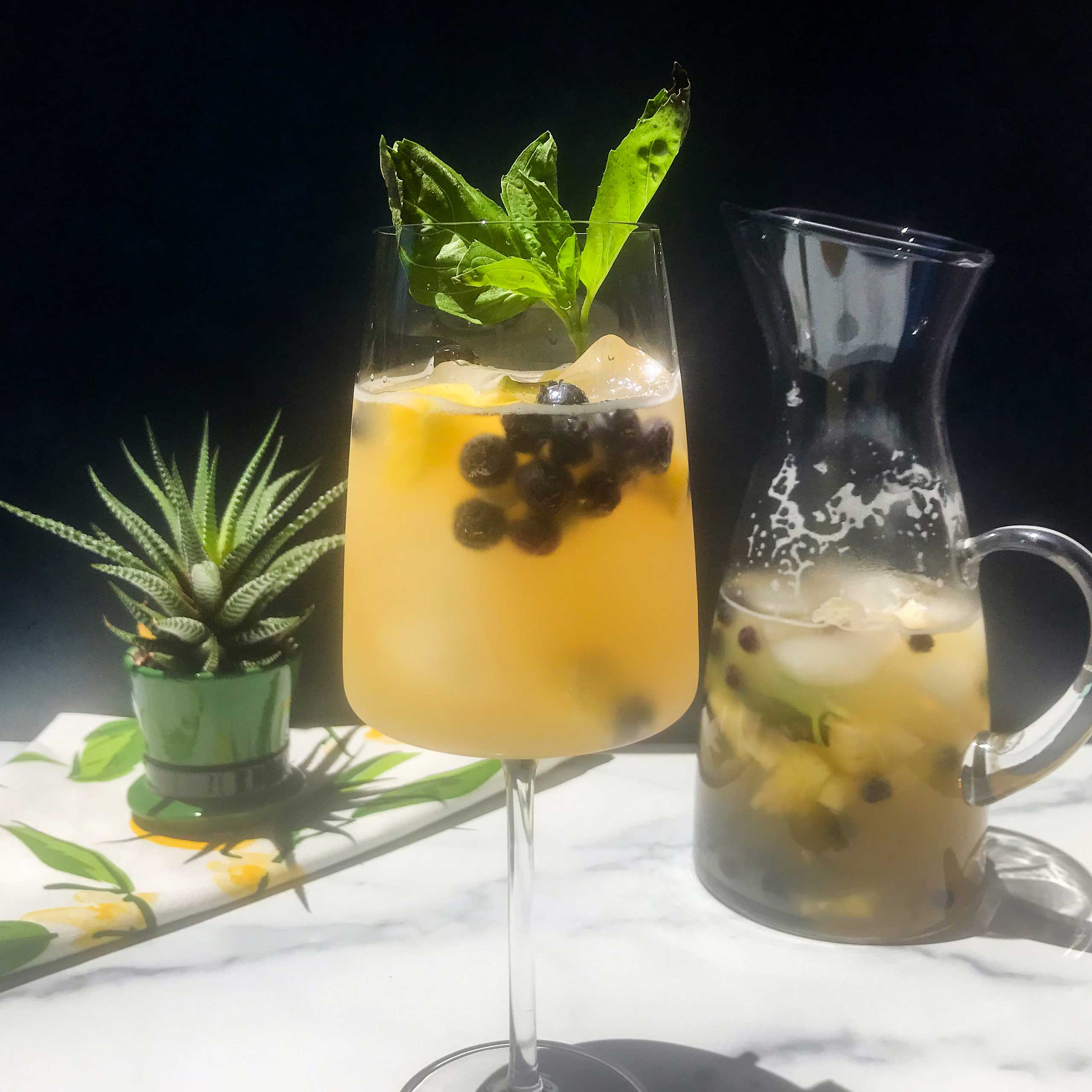 Pineapple and Blueberry Sangria | My Curated Tastes