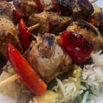 Pork Kebabs and Pineapple Rice with Macadamia Nuts | My Curated Tastes