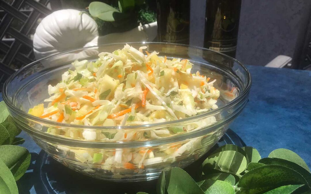 Spicy Pineapple and Basil Coleslaw