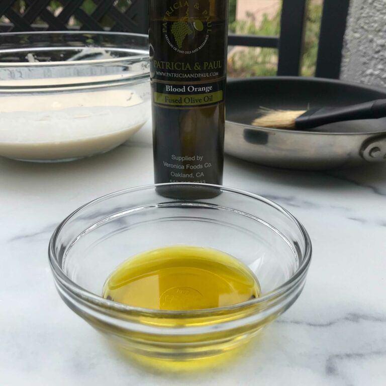 blood orange olive oil in a bowl
