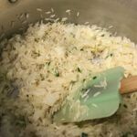 pot of cooking rice