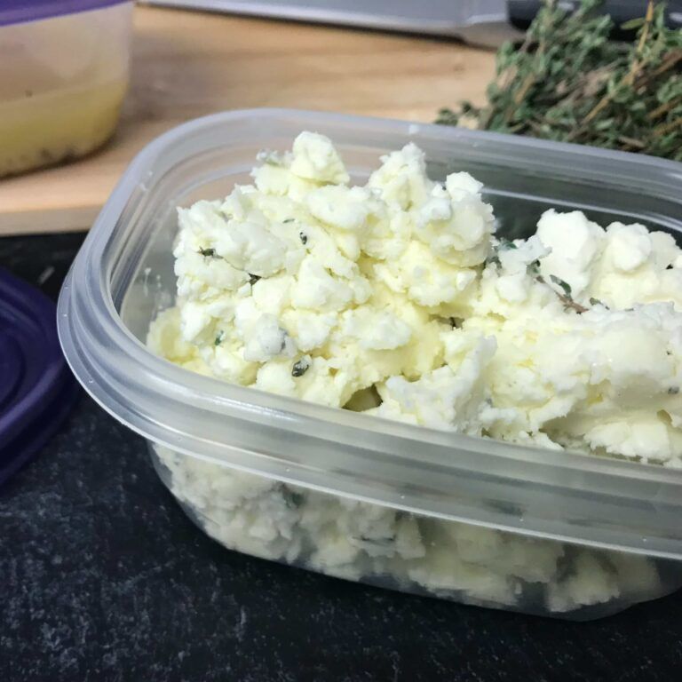 blue cheese butter in a container