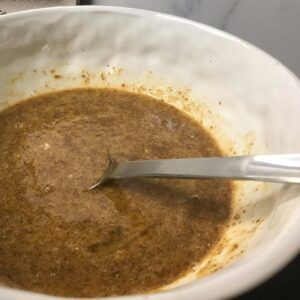 all liquids mixed in a bowl