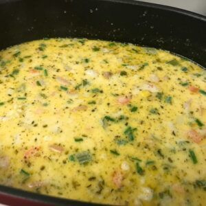 soup simmering on stove