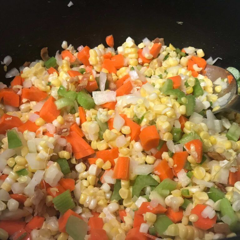 mixed vegetables in pot