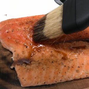 brush glaze on salmon