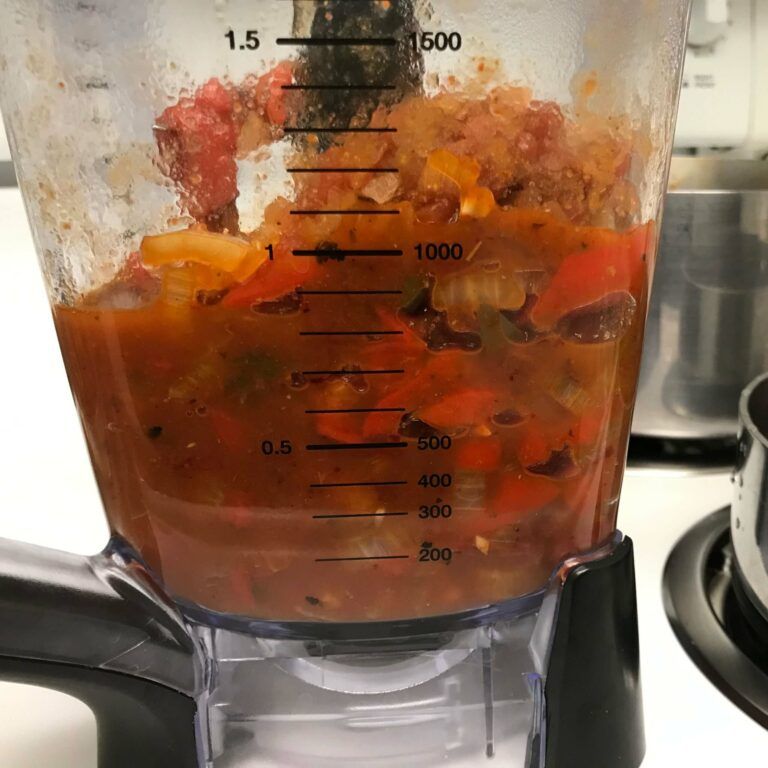 sauce in a blender