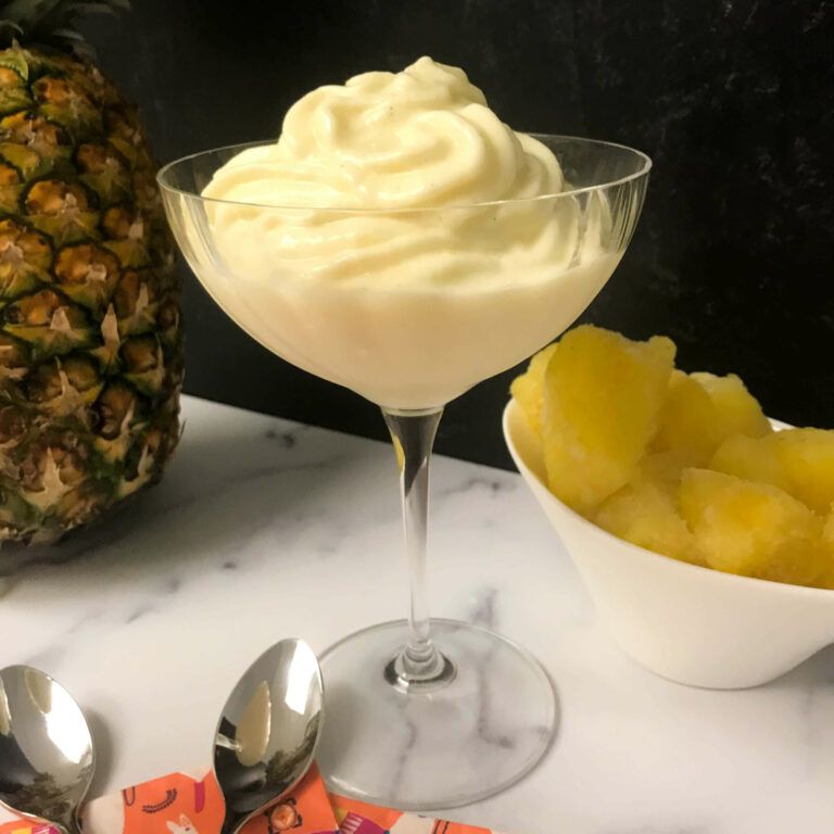 glass of pineapple whip